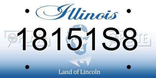 18151S8 Illinois License Plate