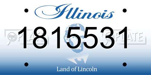1815531 Illinois License Plate