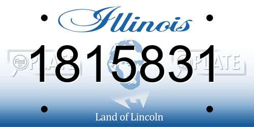 1815831 Illinois License Plate