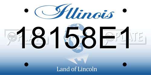 18158E1 Illinois License Plate