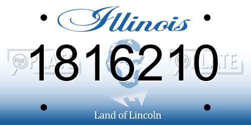 1816210 Illinois License Plate