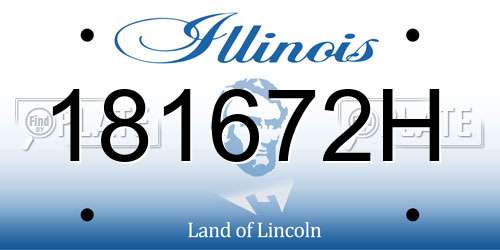181672H Illinois License Plate