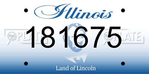 181675 Illinois License Plate