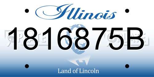 1816875B Illinois License Plate