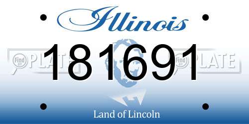 181691 Illinois License Plate
