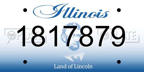 1817879 Illinois License Plate