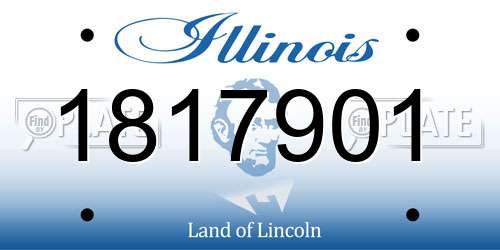 1817901 Illinois License Plate