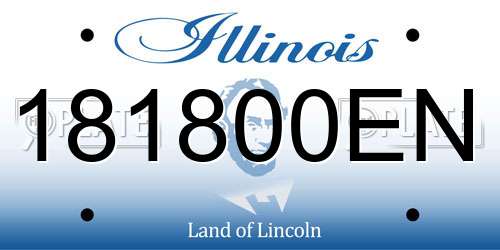 181800EN Illinois License Plate