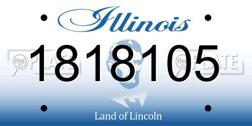 1818105 Illinois License Plate