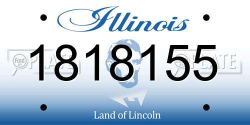 1818155 Illinois License Plate