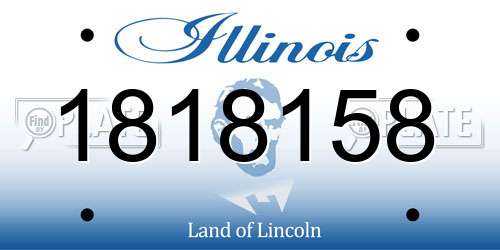 1818158 Illinois License Plate