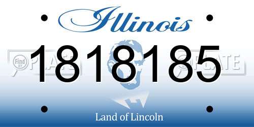 1818185 Illinois License Plate