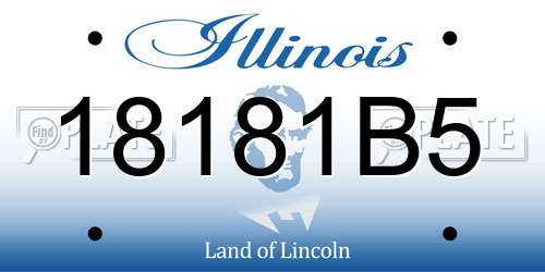 18181B5 Illinois License Plate