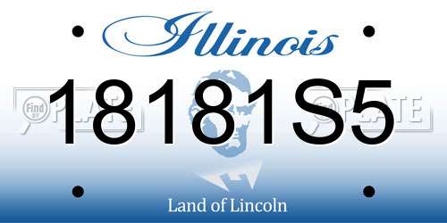 18181S5 Illinois License Plate