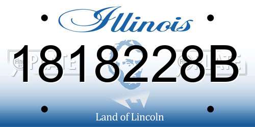 1818228B Illinois License Plate