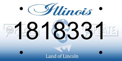 1818331 Illinois License Plate