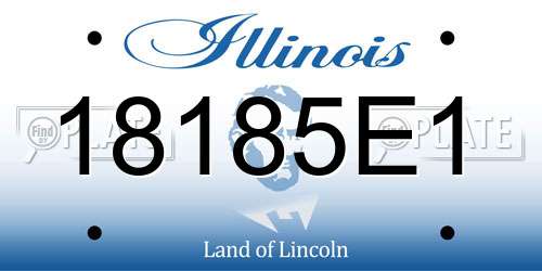 18185E1 Illinois License Plate
