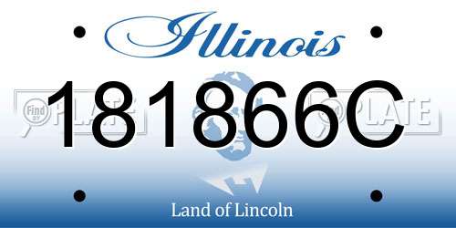 181866C Illinois License Plate