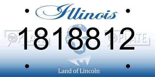1818812 Illinois License Plate