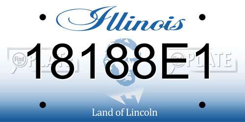 18188E1 Illinois License Plate