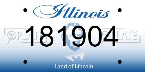 181904 Illinois License Plate