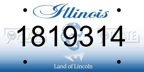 1819314 Illinois License Plate