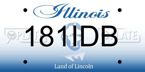 181IDB Illinois License Plate