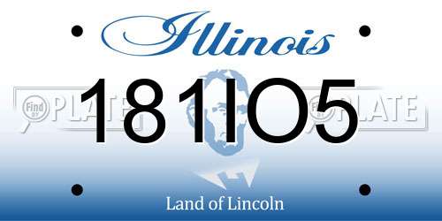 181IO5 Illinois License Plate
