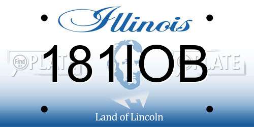 181IOB Illinois License Plate
