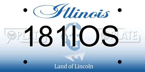 181IOS Illinois License Plate