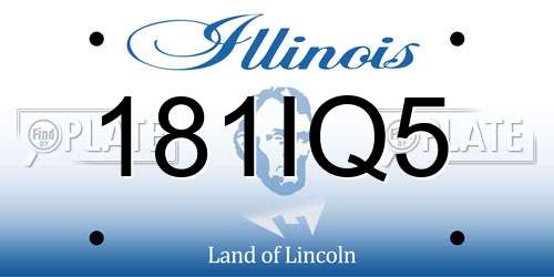 181IQ5 Illinois License Plate