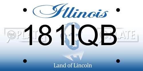 181IQB Illinois License Plate