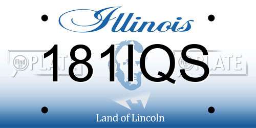 181IQS Illinois License Plate