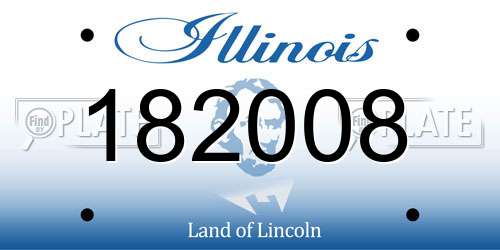 182008 Illinois License Plate
