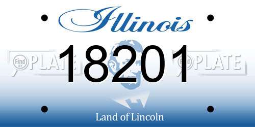 18201 Illinois License Plate