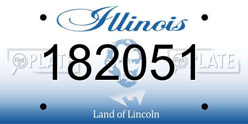 182051 Illinois License Plate