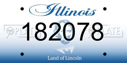 182078 Illinois License Plate