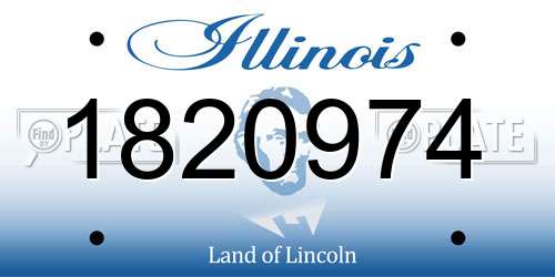 1820974 Illinois License Plate