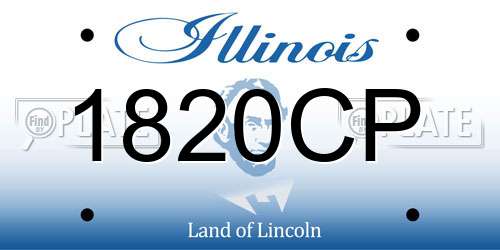 1820CP Illinois License Plate