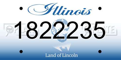 1822235 Illinois License Plate