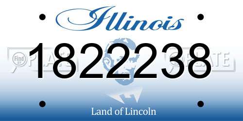 1822238 Illinois License Plate