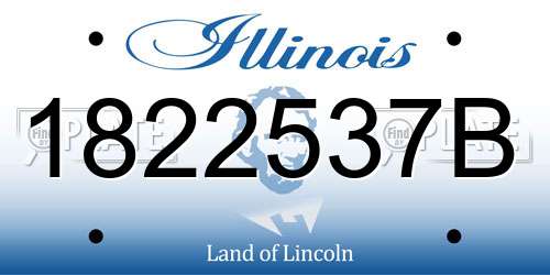 1822537B Illinois License Plate