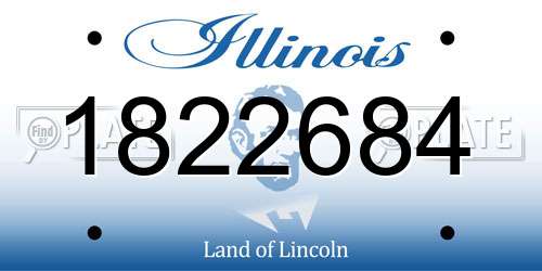 1822684 Illinois License Plate