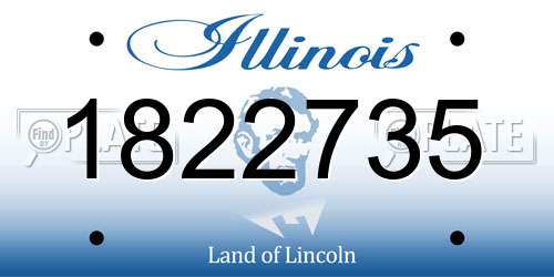 1822735 Illinois License Plate