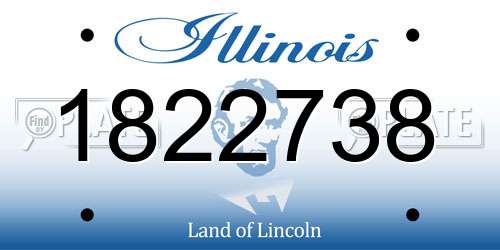 1822738 Illinois License Plate