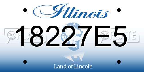 18227E5 Illinois License Plate