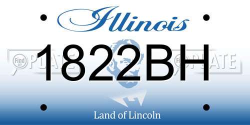 1822BH Illinois License Plate
