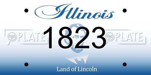 1823 Illinois License Plate