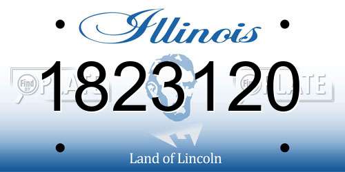 1823120 Illinois License Plate