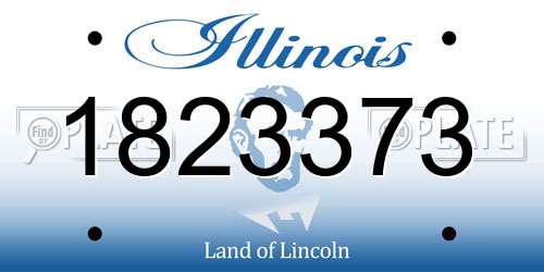 1823373 Illinois License Plate